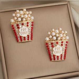 Popcorn Bucket Earrings Modern New